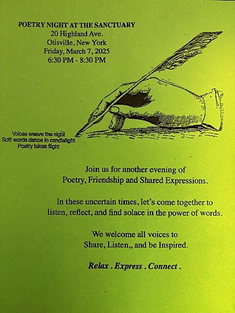 Poetry Night.  Night of Voice and Verse